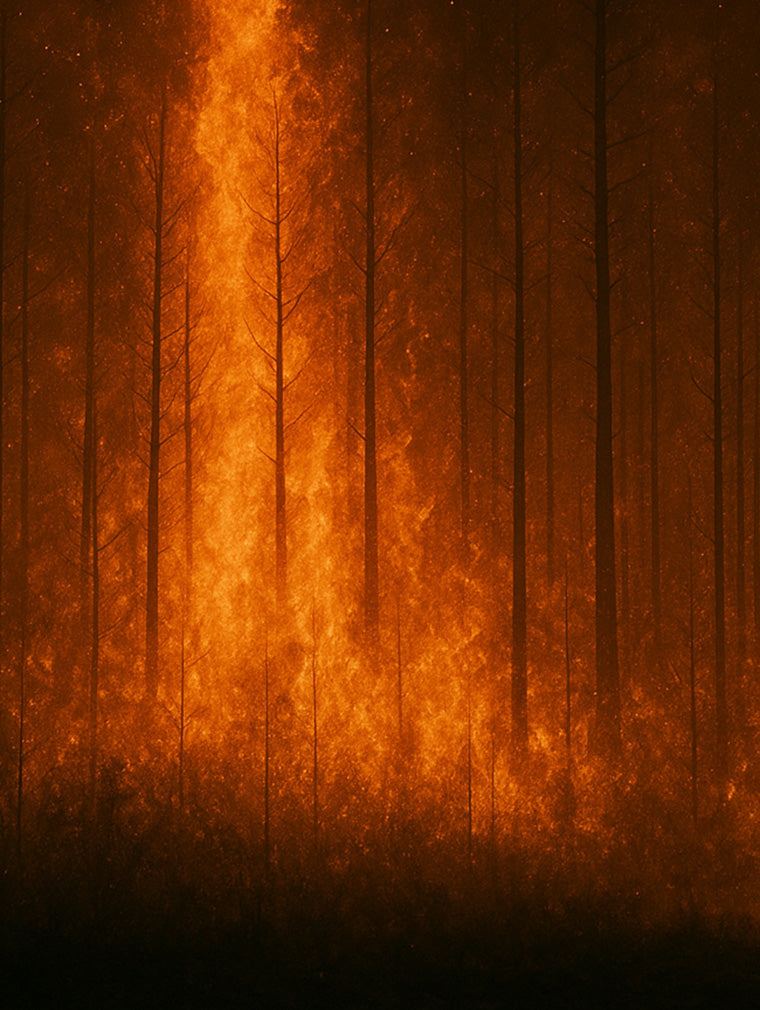 Firement fighting forest fire