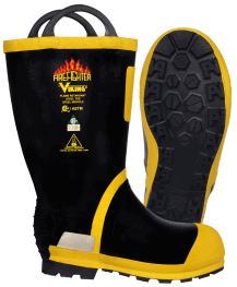 Harvik Viking® VW90 14" Rubber Firefighting Felt-Lined Boots